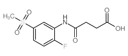 4-{[2-FLUORO-5-(METHYLSULFONYL)PHENYL]AMINO}-4-OXOBUTANOICACID structure