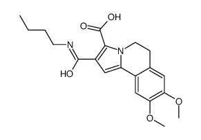 2-(Butylaminocarbonyl)-5,6-dihydro-8,9-dimethoxypyrrolo[2,1-a]isoquinoline-3-carboxylic acid Structure