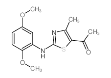 5-Acetyl-2-[(2,5-dimethoxyphenyl)amino]-4-methyl-1,3-thiazole Structure