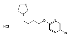 3-[4-(5-bromopyridin-2-yl)oxybutyl]-1,3-thiazolidine,hydrochloride Structure