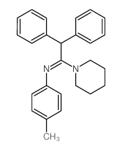 N-(4-methylphenyl)-2,2-diphenyl-1-(1-piperidyl)ethanimine Structure