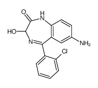7-amino-5-(2-chloro-phenyl)-3-hydroxy-1,3-dihydro-benzo[e][1,4]diazepin-2-one Structure
