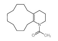 1-(16-azabicyclo[10.4.0]hexadec-17-en-16-yl)ethanone结构式