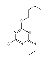 4-butoxy-6-chloro-N-ethyl-1,3,5-triazin-2-amine结构式