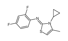 3-cyclopropyl-N-(2,4-difluorophenyl)-4-methyl-1,3-thiazol-2-imine结构式