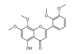 5-hydroxy-7,8,2',3'-tetramethoxyflavone Structure