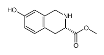 7-Hydroxy-(3S)-1,2,3,4-tetrahydroisoquinoline-3-carboxylic acid methyl ester结构式