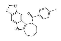 5,6,7,8,9,10-Hexahydro-5-(4-methylbenzoyl)cyclohepta[b]-1,3-dioxolo[4,5-f]indole结构式