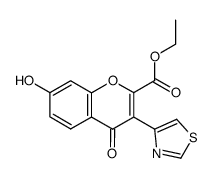 7-hydroxy-4-oxo-3-thiazol-4-yl-4H-chromene-2-carboxylic acid ethyl ester结构式