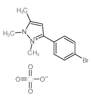 1H-Pyrazolium, 3-(4-bromophenyl)-1,2,5-trimethyl-, perchlorate Structure