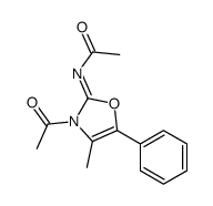 N-(3-acetyl-4-methyl-5-phenyl-1,3-oxazol-2-ylidene)acetamide Structure