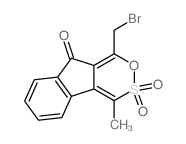 9H-Indeno[1,2-d][1,2]oxathiin-9-one,1-(bromomethyl)-4-methyl-, 3,3-dioxide structure