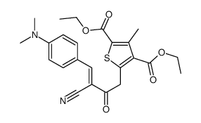 diethyl 5-[3-cyano-4-[4-(dimethylamino)phenyl]-2-oxobut-3-enyl]-3-methylthiophene-2,4-dicarboxylate结构式