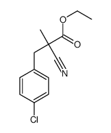 ethyl 3-(4-chlorophenyl)-2-cyano-2-methylpropanoate Structure