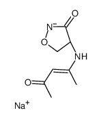 sodium,(4R)-4-[[(E)-4-oxopent-2-en-2-yl]amino]-1,2-oxazolidin-2-id-3-one Structure