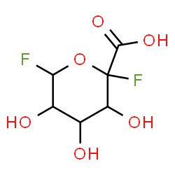 alpha-L-Idopyranuronic acid, 1-deoxy-1-fluoro-5-C-fluoro- (9CI) Structure