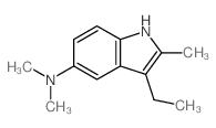 3-乙基-N,N,2-三甲基-1H-吲哚-5-胺结构式