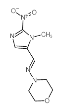 4-Morpholinamine,N-[(1-methyl-2-nitro-1H-imidazol-5-yl)methylene]-结构式