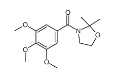 (2,2-dimethyl-1,3-oxazolidin-3-yl)-(3,4,5-trimethoxyphenyl)methanone结构式