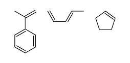 cyclopentene,(3E)-penta-1,3-diene,prop-1-en-2-ylbenzene Structure