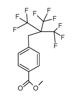 4-(3,3,3-Trifluoro-2,2-bis-trifluoromethyl-propyl)-benzoic acid methyl ester Structure