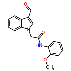 2-(3-FORMYL-INDOL-1-YL)-N-(2-METHOXY-PHENYL)-ACETAMIDE结构式