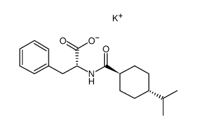 potassium ((1r,4R)-4-isopropylcyclohexane-1-carbonyl)-D-phenylalaninate Structure