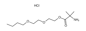 2-Amino-2-methyl-propionic acid 2-(2-butoxy-ethoxy)-ethyl ester; hydrochloride Structure