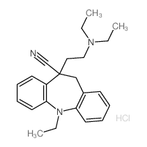 5-[2-(diethylamino)ethyl]-11-ethyl-6H-benzo[b][1]benzazepine-5-carbonitrile,hydrochloride Structure