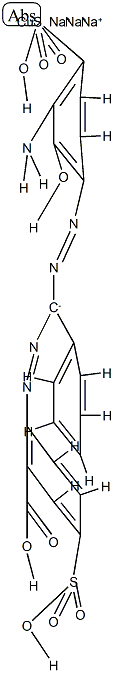 trisodium [2-[[α-[(3-amino-2-hydroxy-4-sulphophenyl)azo]benzyl]azo]-5-sulphobenzoato(5-)]cuprate(3-)结构式