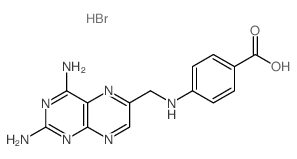 Benzoic acid,4-[[(2,4-diamino-6-pteridinyl)methyl]amino]-, hydrobromide (1:1) Structure