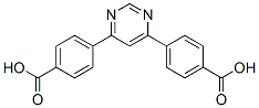 4,6-Di(4-carboxyphenyl)pyrimidine structure