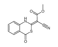 methyl cyano(1,4-dihydro-4-oxo-1H-3,1-benzothiazin-2-ylidene)acetate Structure