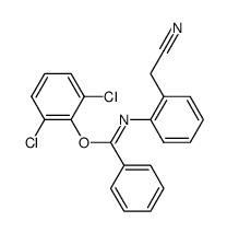 N-(2-Cyanomethyl-phenyl)-benzimidic acid 2,6-dichloro-phenyl ester Structure