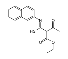 ethyl 2-(naphthalen-2-ylcarbamothioyl)-3-oxobutanoate结构式