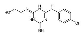 2-[[4-amino-6-(4-chloroanilino)-1,3,5-triazin-2-yl]amino]ethanol Structure