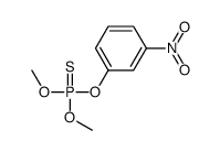 Thiophosphoric acid O,O-dimethyl O-(m-nitrophenyl) ester Structure