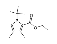1-tert-butyl-3,4-dimethyl-1H-phosphole-2-carboxylic acid ethyl ester结构式