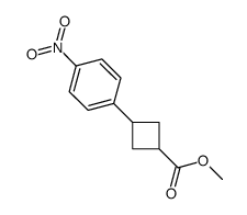 methyl 3-(4-nitrophenyl)cyclobutane-1-carboxylate结构式