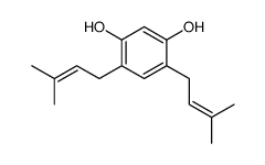 4,6-bis(3-methylbut-2-enyl)benzene-1,3-diol结构式