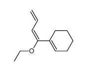 (E)-1-(1-ethoxybuta-1,3-dienyl)cyclohexene结构式