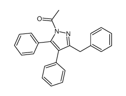 1-(3-benzyl-4,5-diphenylpyrazol-1-yl)ethanone结构式