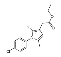 ethyl 2-[1-(4-chlorophenyl)-2,5-dimethylpyrrol-3-yl]acetate结构式