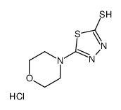 5-morpholin-4-yl-3H-1,3,4-thiadiazole-2-thione,hydrochloride结构式