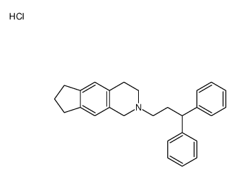 2-(3,3-diphenylpropyl)-1,3,4,6,7,8-hexahydrocyclopenta[g]isoquinoline,hydrochloride结构式