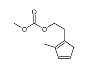 methyl 2-(2-methylcyclopenta-1,3-dien-1-yl)ethyl carbonate结构式