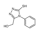 3-(hydroxymethyl)-4-phenyl-1H-1,2,4-triazole-5-thione结构式