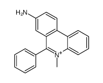 5-methyl-6-phenylphenanthridin-5-ium-8-amine结构式
