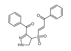 (E)-3-(3-Benzoyl-4,5-dihydro-1H-pyrazole-4-sulfonyl)-1-phenyl-propenone Structure