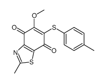 5-methoxy-2-methyl-6-(4-methylphenyl)sulfanyl-1,3-benzothiazole-4,7-dione Structure